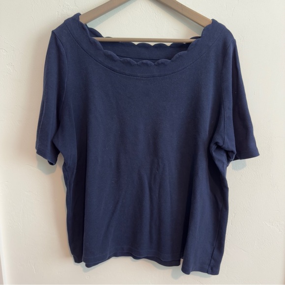 Kim Rogers Perfectly Soft Scalloped Neck T Shirt Bundle P/XXL - Picture 2 of 9